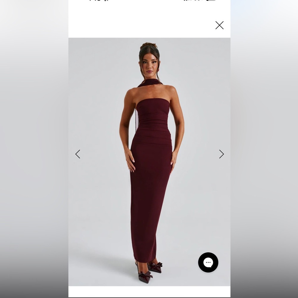 Elegant Burgundy Strapless Dress